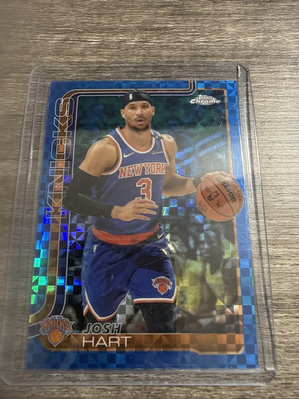 2025-26 Topps Chrome – Josh Hart – Blue X-Fractor #160 NY Knicks Color Match