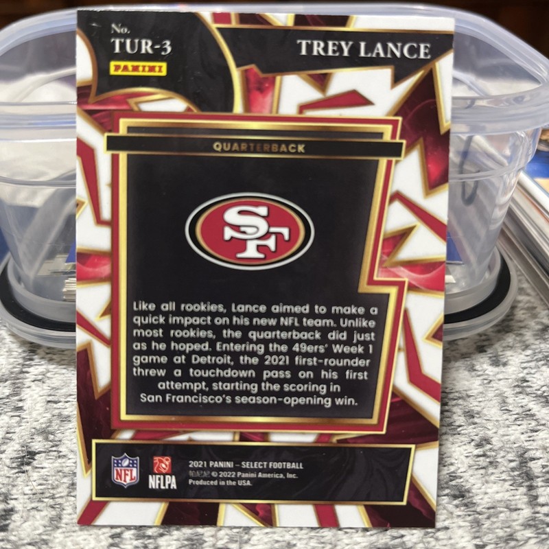 2021 Panini Select TUR-3 Trey Lance Turbocharged Football Card gallery