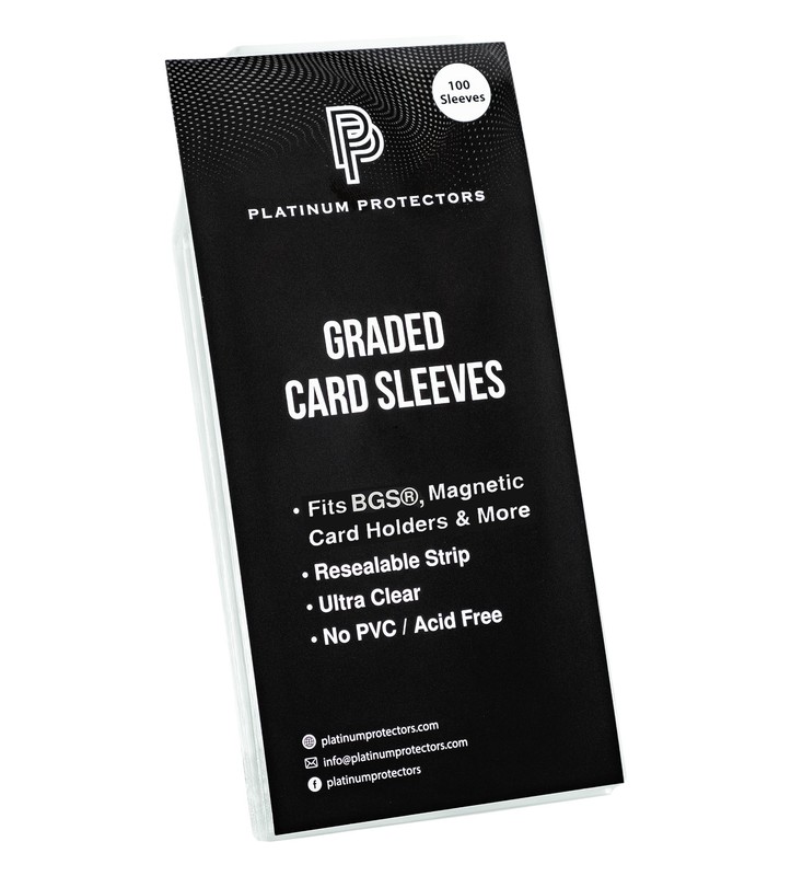 Platinum Protectors BGS Graded Card Sleeves Resealable Fits SGC, Beckett Slabs