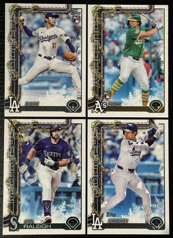 2025 Topps Holiday Baseball 1-200 Complete your set, You Pick