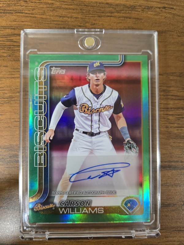 2025 Topps Pro Debut – Carson Williams #PD-127 Green Foil Autographs /99