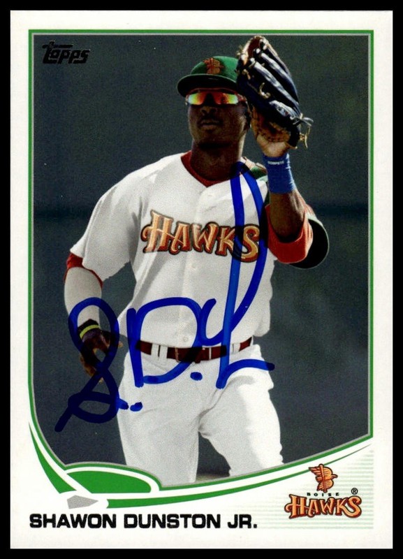 Shawon Dunston Jr. 2013 Topps Pro Debut #83 Boise Hawks Autographed Signed Card