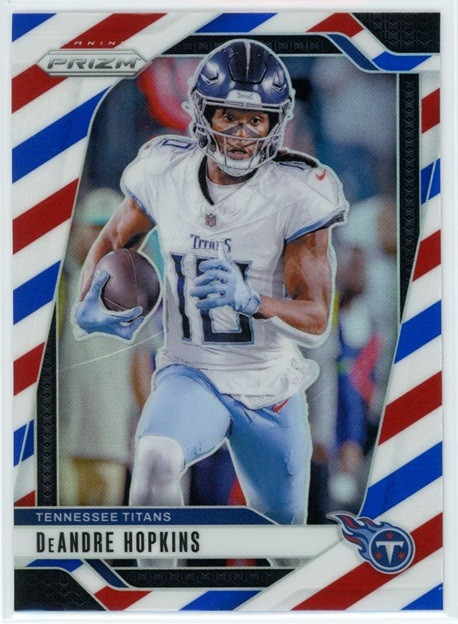 DeAndre Hopkins 2024 Panini Prizm #279 Tennessee Titans Red White and Blue