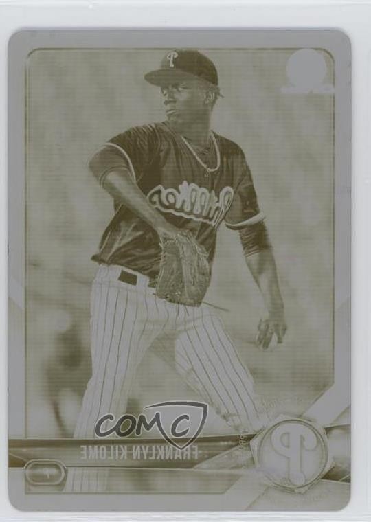 2018 Bowman Chrome Prospects Printing Plate Yellow 1/1 Franklyn Kilome 13iq