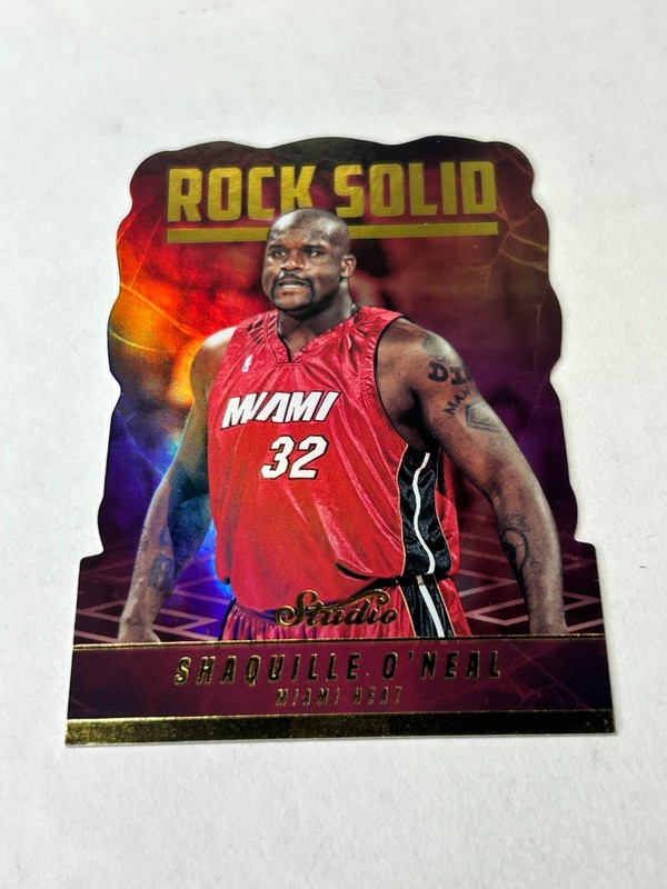 2016-17 Panini Studio Shaquille O’Neal Rock Solid Case Hit Heat SSP E1