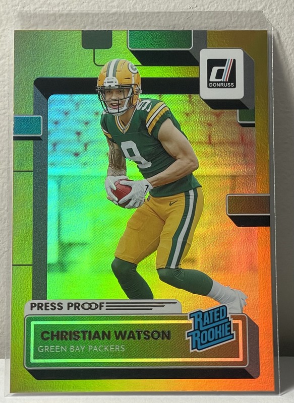 2022 Donruss Premium Press Proof Gold #319 Christian Watson Packers SP RC