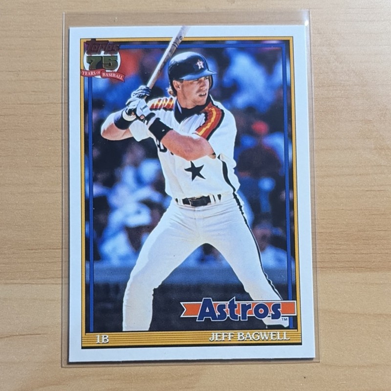Topps 1991 Traded Jeff Bagwell #4T Astros 75th Anniversary Issue Card