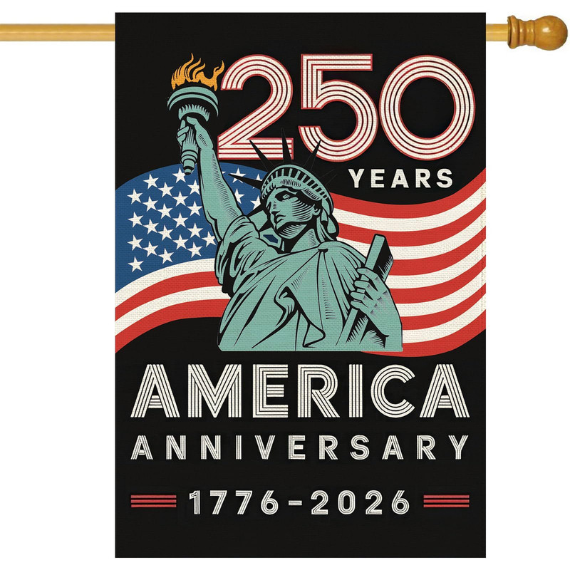 House Size(28 x 40 Inch), 250th Anniversary America-Statue of Liberty