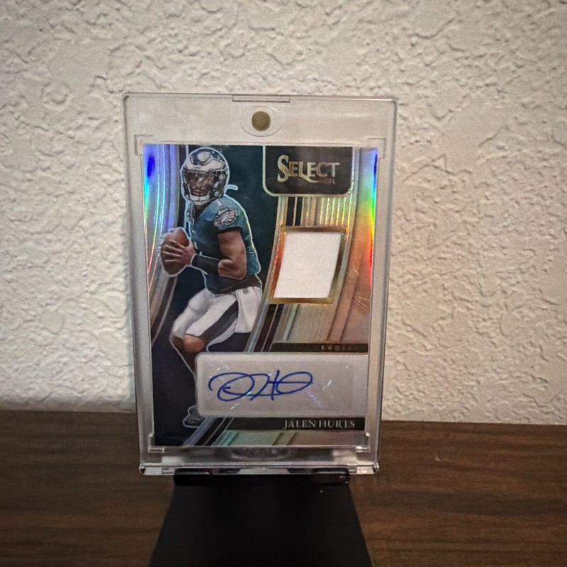 2021 Panini Select Jalen Hurts Patch Autograph /75 Philadelphia Eagles
