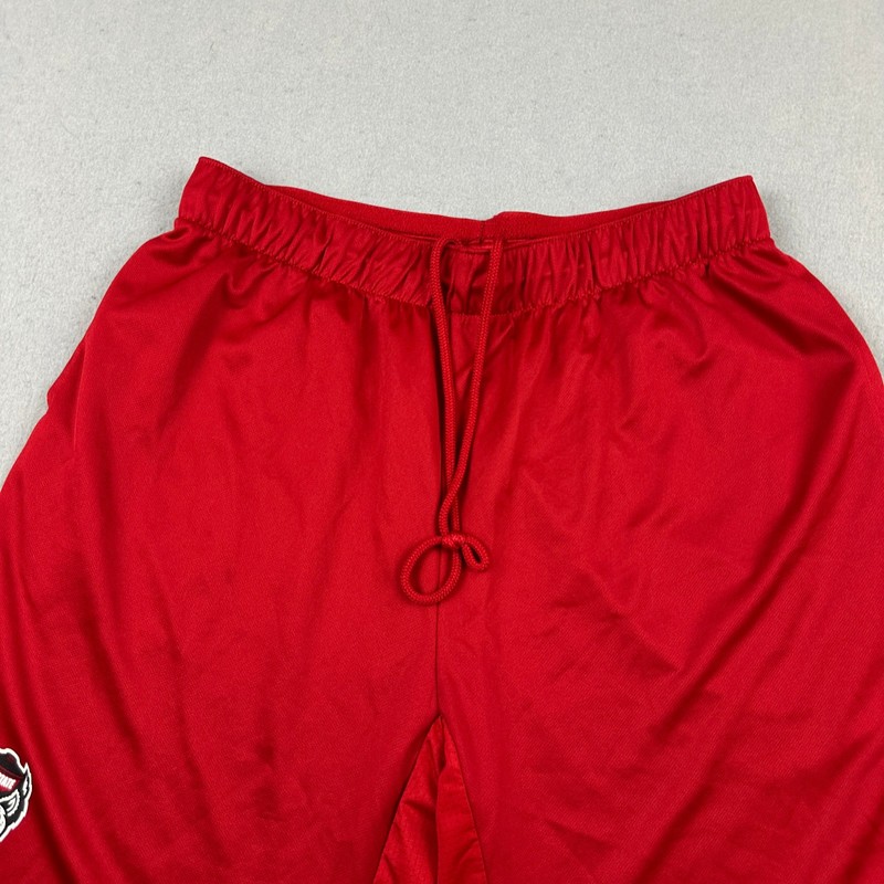 NC State Wolfpack Shorts Men Extra Large Red Solid Adidas NCAA Pockets XL gallery