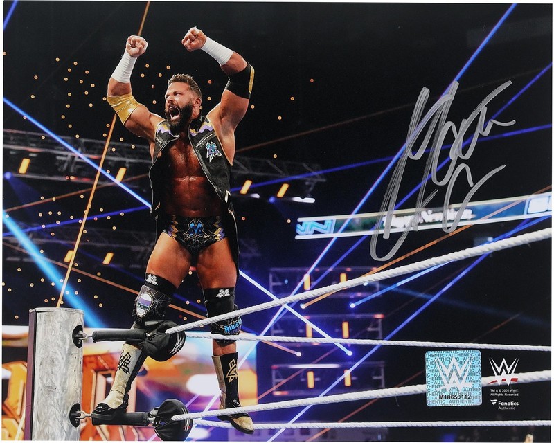 Matt Cardona WWE Autographed 8″ x 10″ On The Ropes Entrance Photograph