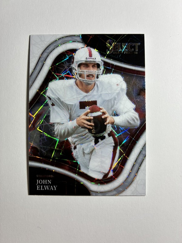 2022 Panini Select Draft Picks – Field Level John Elway #163 White Lazer Prizm