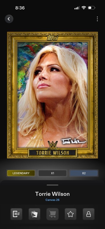 TOPPS SLAM WWE Torrie Wilson Framed Legendary Art Gilded Greats 82cc