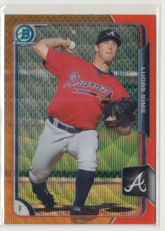 2015 Prospects Orange Refractors Lucas Sims Atlanta Braves #BCP211