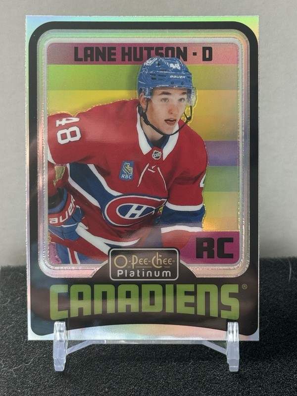 2024-25 UD O-Pee-Chee Platinum Marquee Retro Rainbow Rookie Lane Hutson #R90 RC