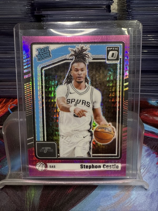 2024-25 Panini Donruss Optic – Rated Rookie Stephon Castle Pink Hyper Prizm (RC)
