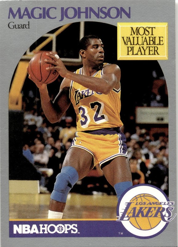1990-91 Hoops #157 Magic Johnson LAKERS HOFer