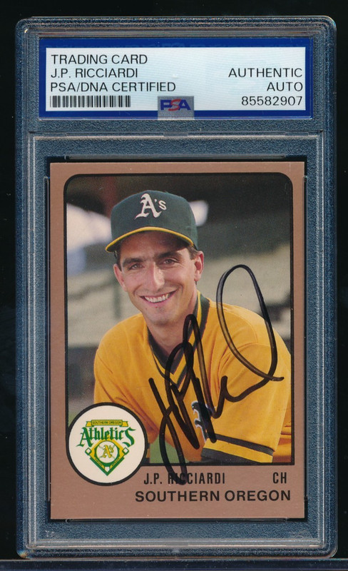 1988 Procards Southern Oregon A’s #1714 J.P. Ricciardi signed auto PSA/DNA *