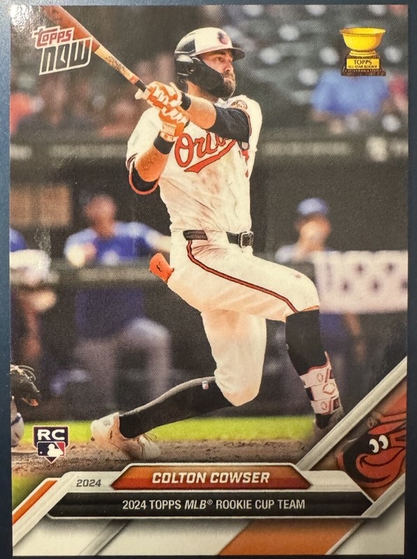 2024 Colton Cowser TOPPS NOW Rookie Cup Pearl White Parallel SP Orioles RC-8