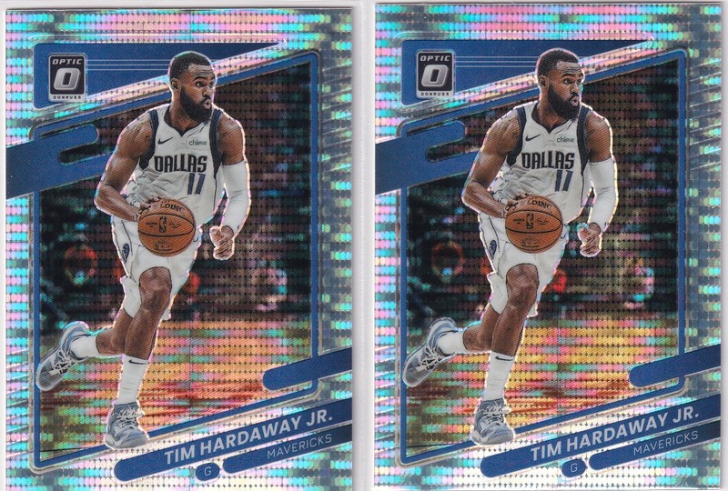 LOT (2) 2021-22 OPTIC PRIZMS PULSAR TIM HARDAWAY DALLAS MAVERICKS d3069