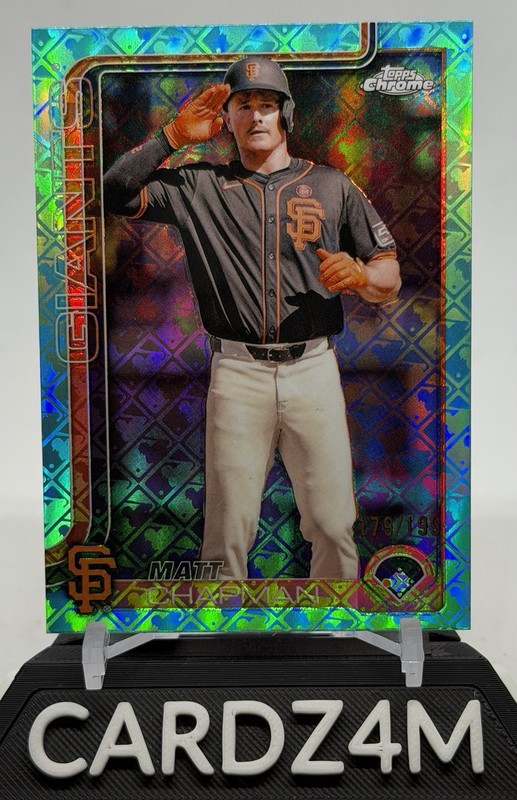 Matt Chapman – 2025 Topps Chrome Logofractor Edition #148 Aqua Refractor #’199