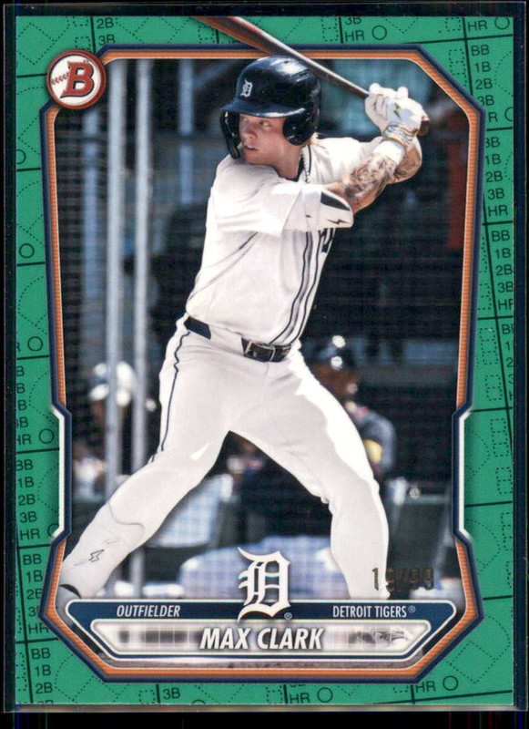 2026 Bowman Max Clark Prospects Green Pattern #BP-2 Detroit Tigers /99