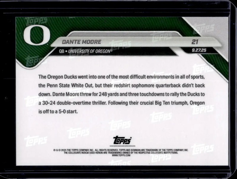 2025-26 Bowman U Now #21 Dante Moore Base Card (Qty) gallery