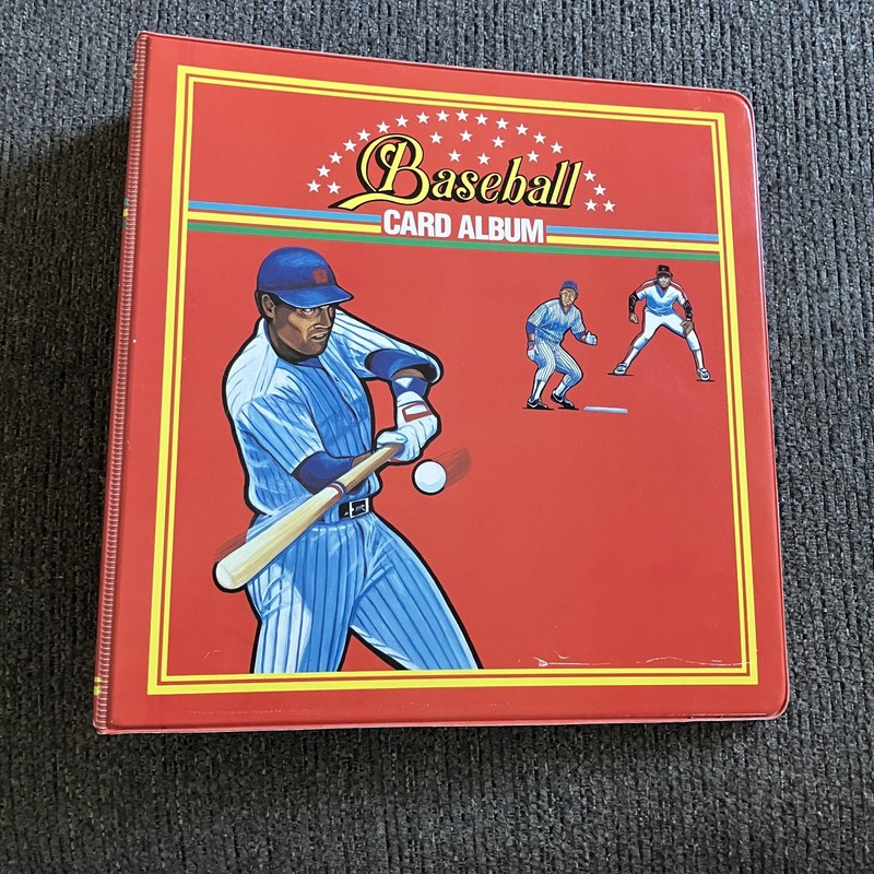 Vintage 1989 Megacards Baseball Card Album Binder 3-Ring Hardcover Red