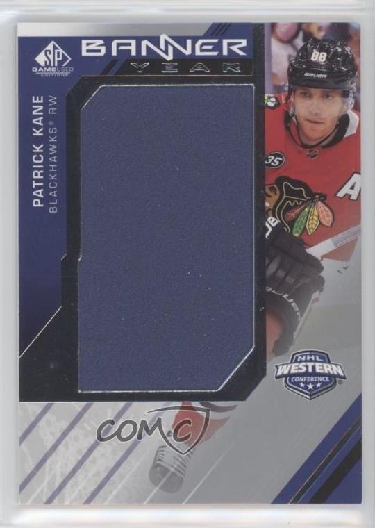 2021-22 SP Game Used NHL Western Conference Banner Year Relics Patrick Kane 10gc