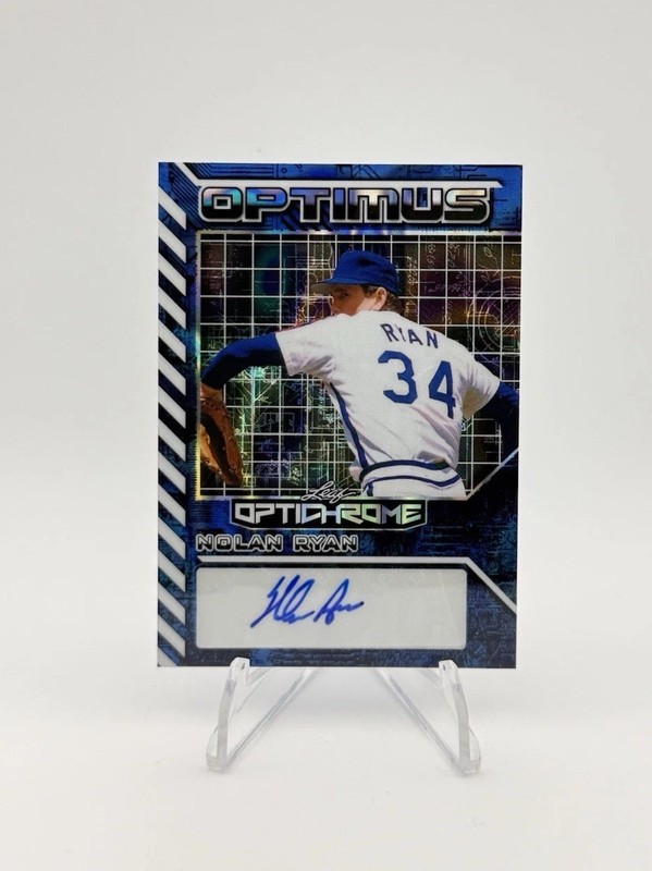 2025 Leaf Optichrome Optimus Autograph 1 Of 1 Nolan Ryan Rangers Hall of Fame