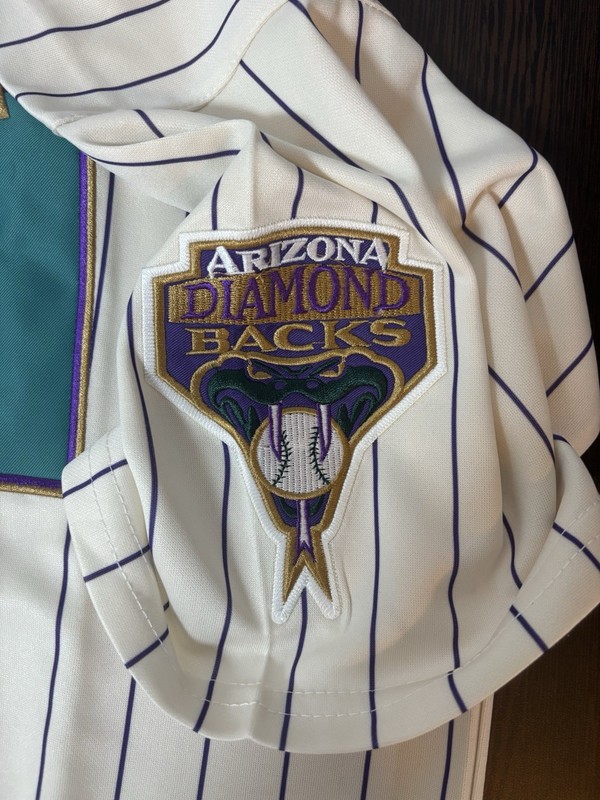 SALE Retro Randy Johnson 2001 Arizona Diamondbacks Men's World Series Jersey gallery