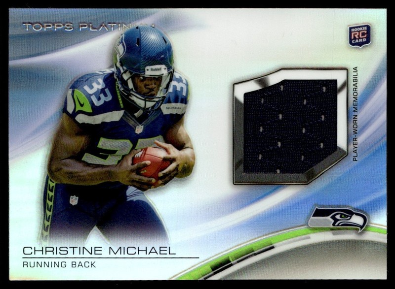 2013 Topps Platinum Rookie Relic Christine Michael Rookie Seattle Seahawks