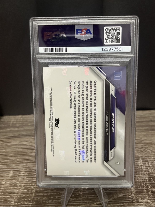 2024 BOWMAN U NOW #1 COOPER FLAGG PSA 9 Duke/Mavericks gallery