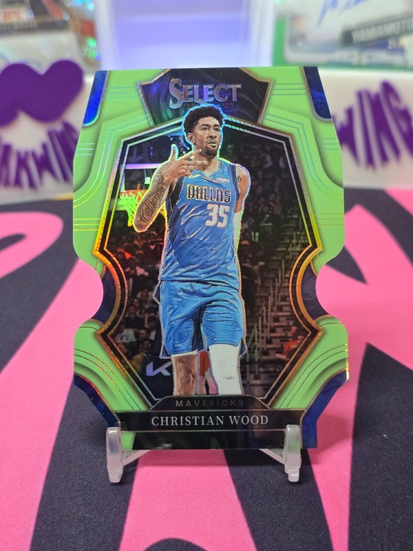 2022-23 Panini Select NBA – Christian Wood – Lime Green Die-Cut Prizm 22/49