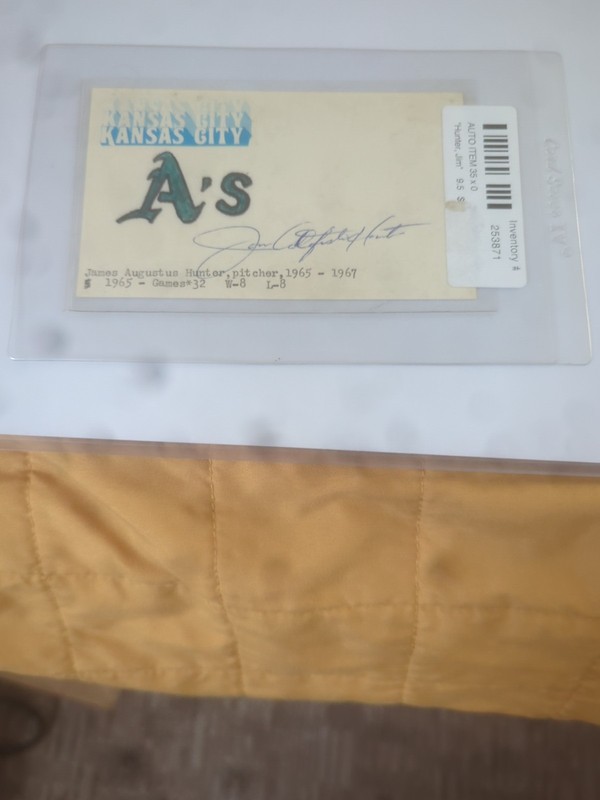 Catfish Hunter Signature Kansas City A’s Stationary Rare
