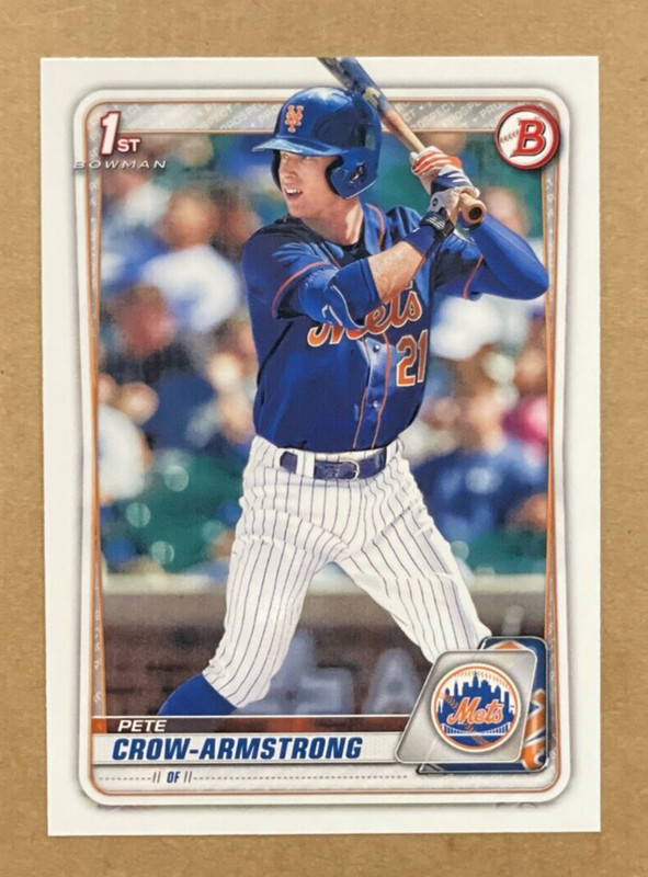 PETE CROW-ARMSTRONG – 2020 1st Bowman Draft #BD-72 FS Qty