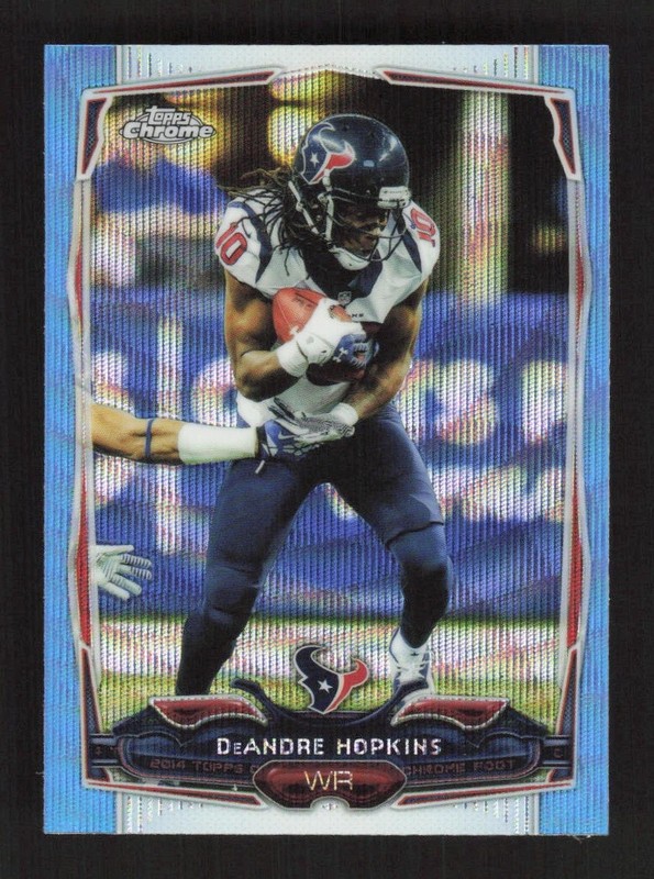 2014 Topps Chrome #40 Blue Wave Refractor DeAndre Hopkins Houston Texans
