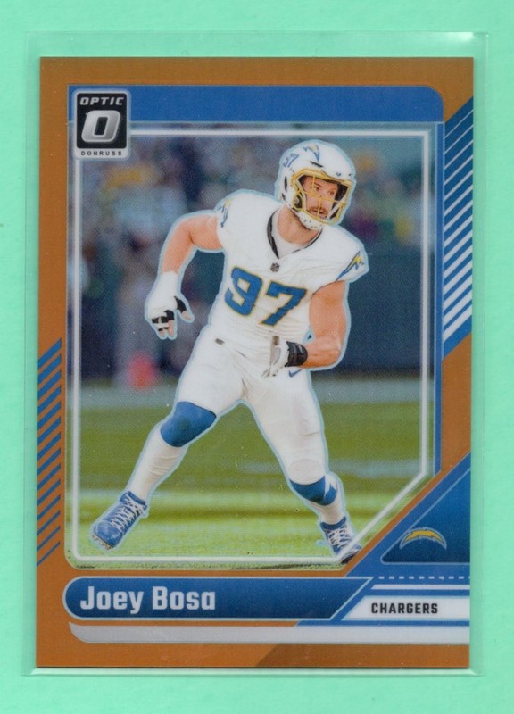 2024 Panini Donruss Optic Joey Bosa #112 Orange Prizm /249 San Diego Chargers