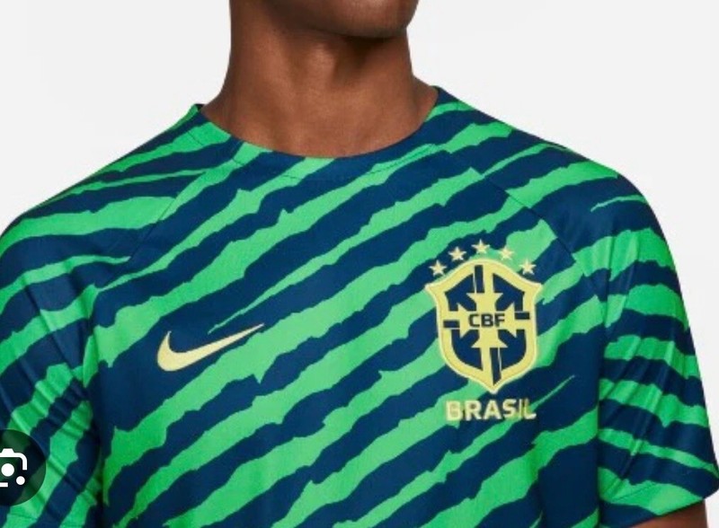 Nike Brazil CBF Men’s Dri-FIT Pre-Match Soccer Top M Football DM9544-490 gallery