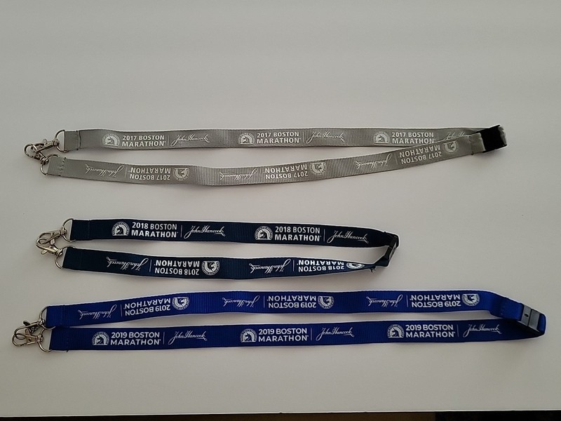 Boston Marathon John Hancock Lanyard Lot Of 3 - 2017, 2018, & 2019 gallery