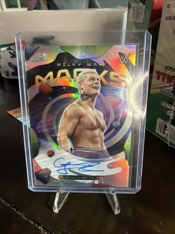 2026 Topps Chrome Cosmic WWE Cody Rhodes Milky Way Marks Refractor Auto