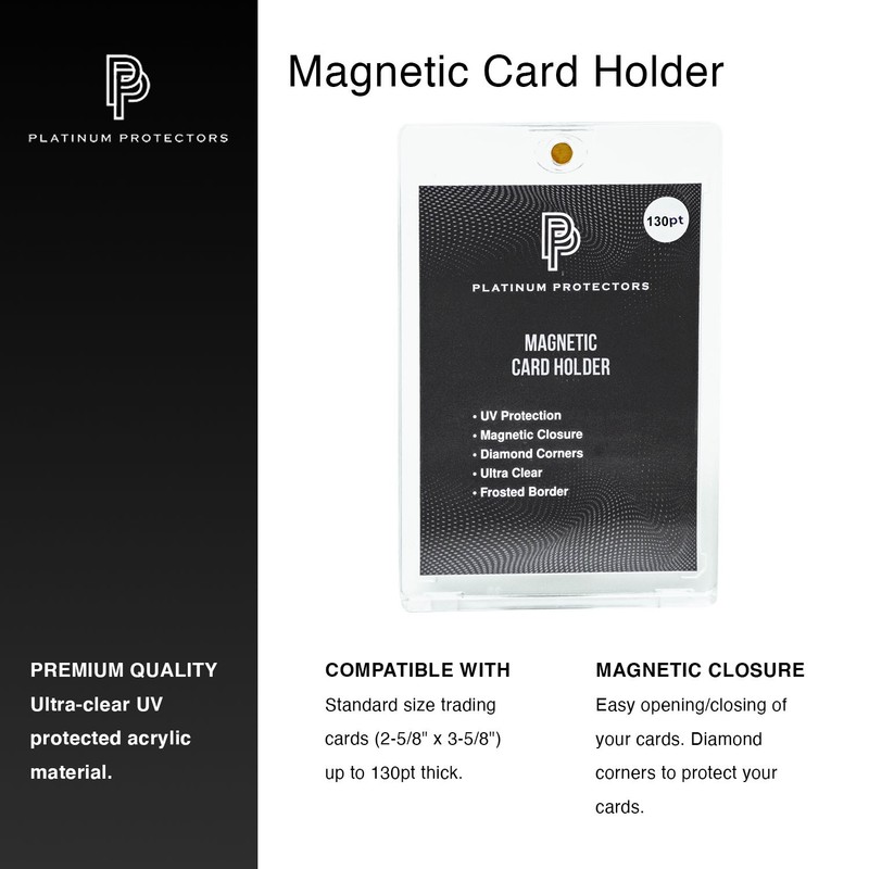Magnetic Card Holder for 130pt Trading Cards One Touch Fit Clear UV Protection gallery