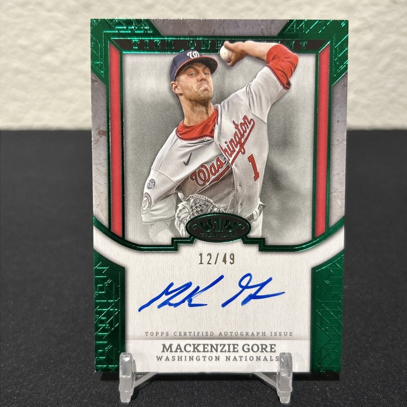 2024 Topps Tier One Mackenzie Gore Green Tier One Talent Auto /49 #T1TA-MG Nats