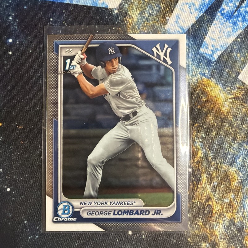 George Lombard Jr. 1st Chrome Prospect Rookie RC 2024 Bowman Card BCP-79 Yankees