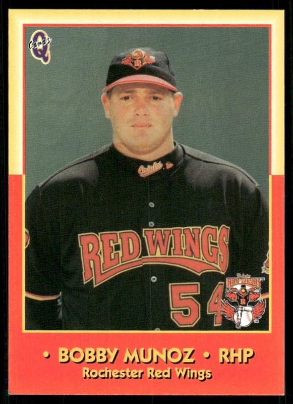 1998 Team Issue Rochester Red Wings BOBBY MUNOZ RC YANKEES PUERTO RICO