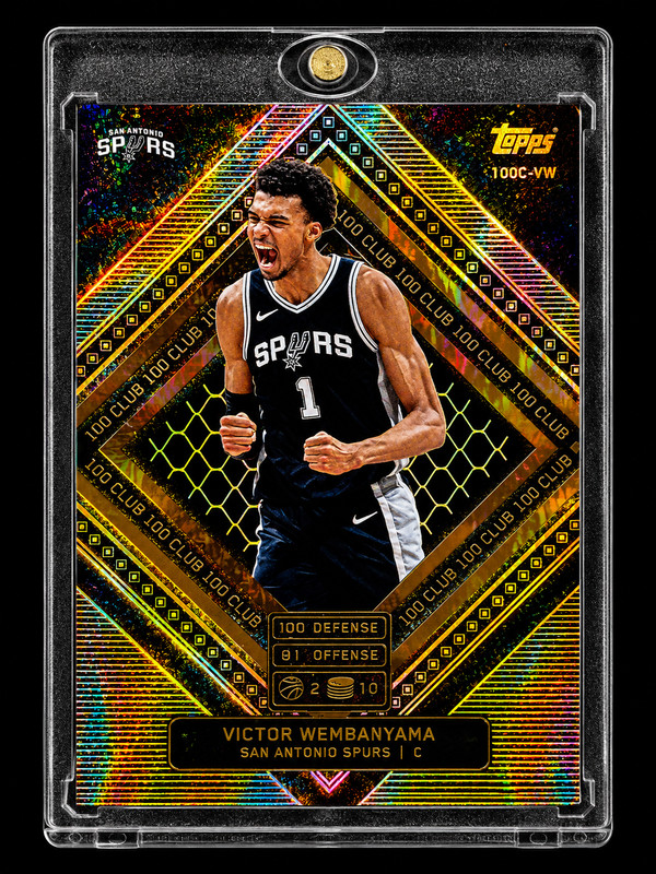 VICTOR WEMBANYAMA BLACK GOLD REFRACTOR Prizm Holo SP Insert Rare Spurs