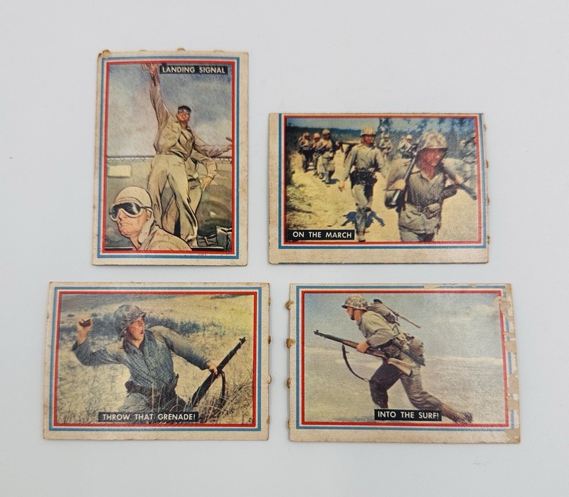 1953 Topps Fighting Marines Lot of 4 Cards
