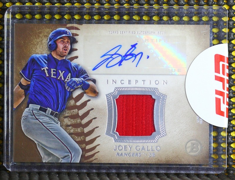 JOEY GALLO – 2015 BOWMAN INCEPTION RELIC AUTOGRAPHS #IARJG