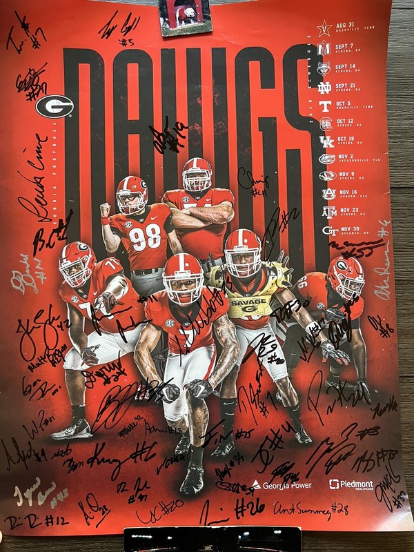 DAndre Swift Zamir White James Cook Rookie Autograph Georgia Bulldogs 2019 UGA