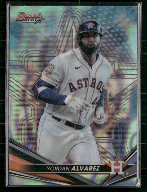 2022 Bowman’s Best #43 Yordan Alvarez Aqua Lava Refractor #/199